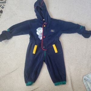 Oshkosh Bgosh Fleece Snow Suit With Gloves Size 18 Months